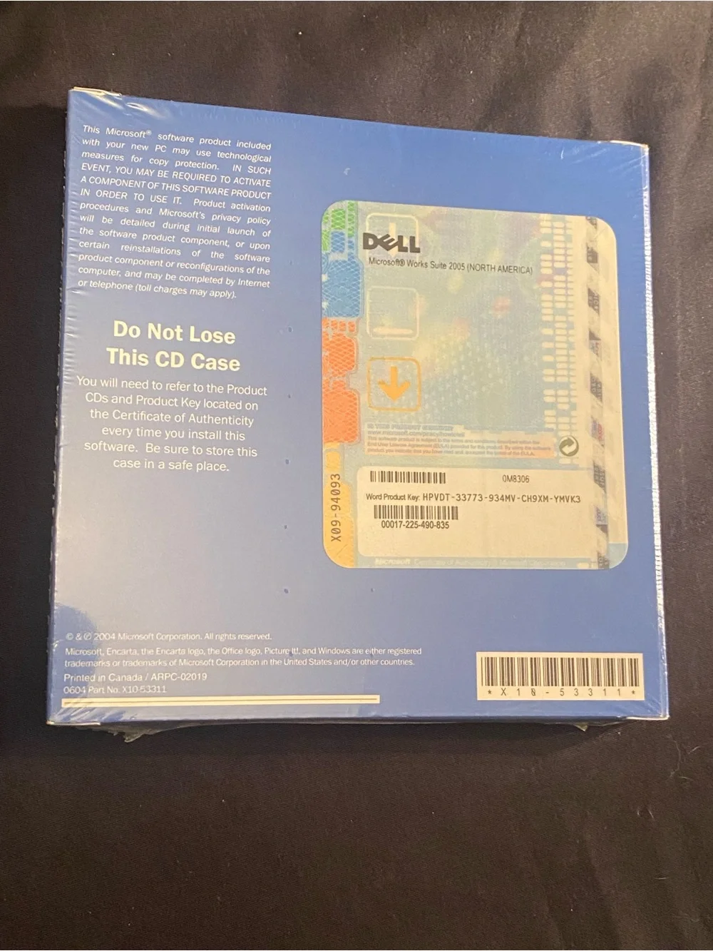 Dell Microsoft Works Suite 2005 Blue Retail Package